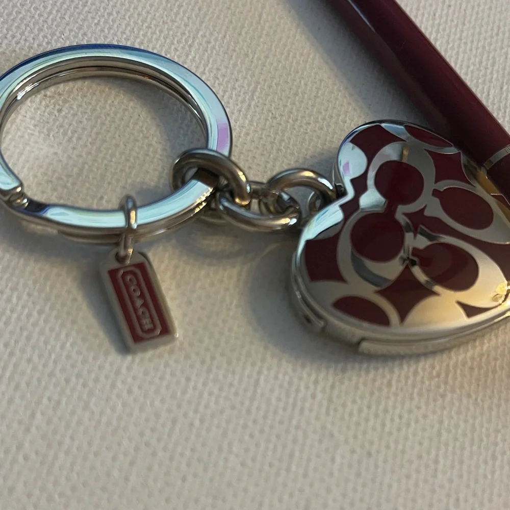 Coach Locket Heart Keychain and Coach Pen Set - Picture 3 of 9